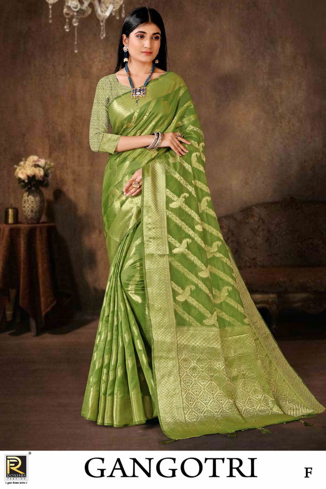 Gangotri By Ronisha Color Set Banarasi Silk Sarees Catalog